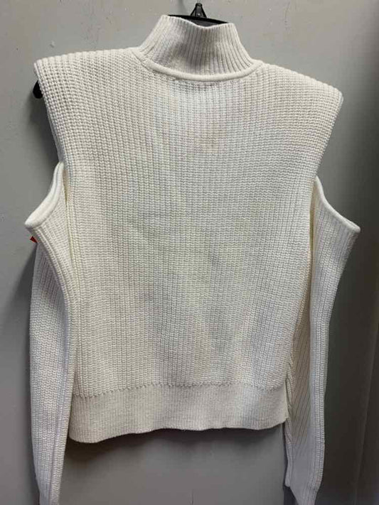 NWT INC Tops Size S White Sequined OPEN SHOULDER Sweater