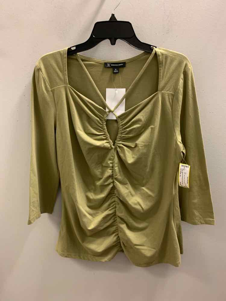 NWT INC Tops Size XL Celery 3/4 LENGTH TOP