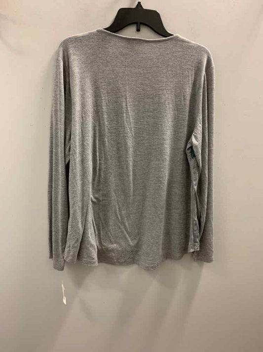 NWT STYLE & CO PLUS SIZES Size 1X Gray FILIGREE LONG SLEEVES TOP