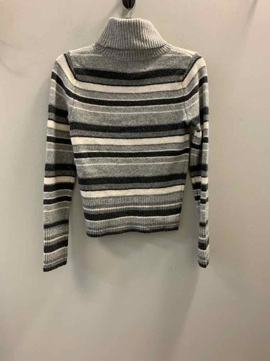 NWT PINK REPUBLIC Tops Size S GRY/WHT Stripe LONG SLEEVES Sweater