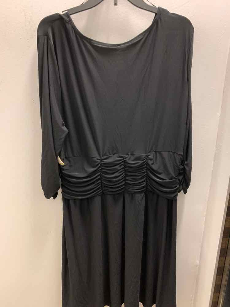 NWT NY COLLECTION PLUS SIZES Size 2X Black LONG SLEEVES Dress