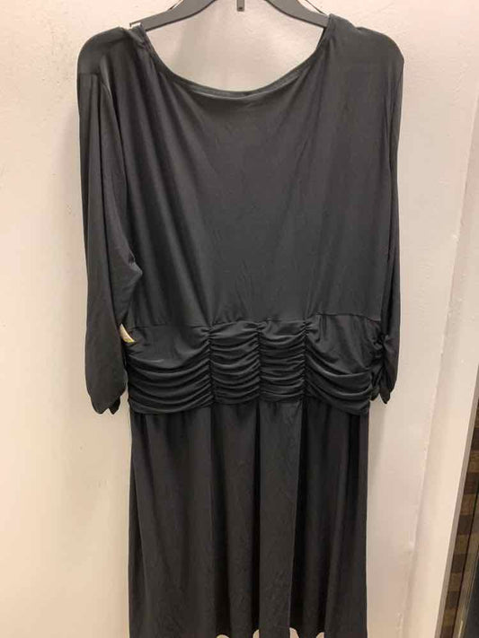 NWT NY COLLECTION PLUS SIZES Size 2X Black LONG SLEEVES Dress