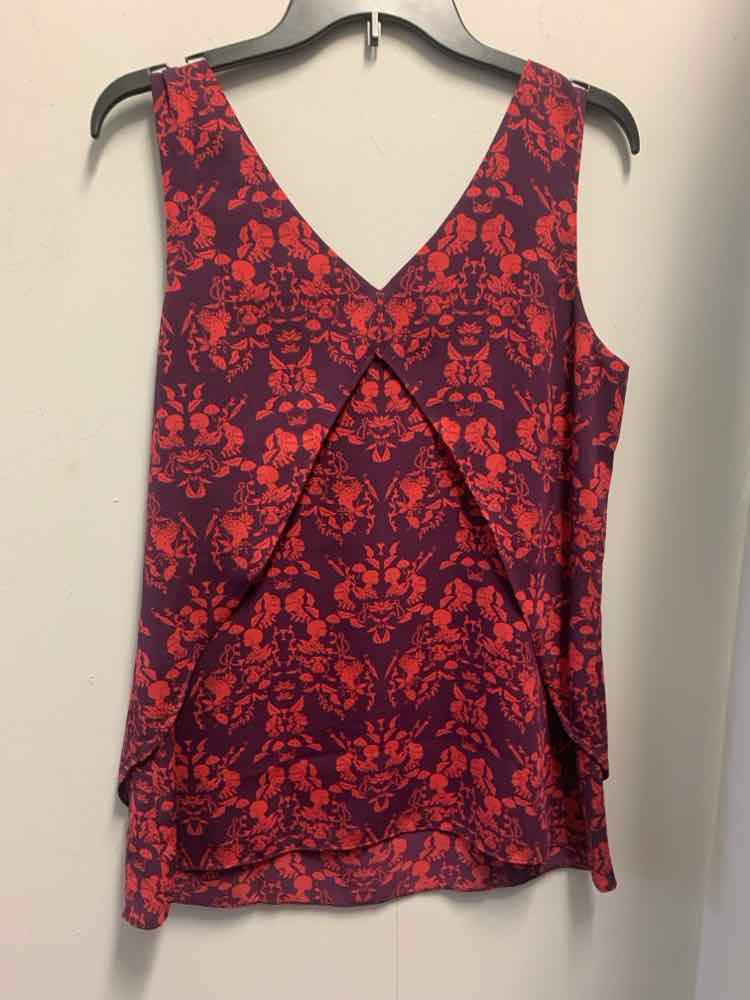 PRE-OWNED CABI Tops Size M PUR/RED SLEEVELESS TOP