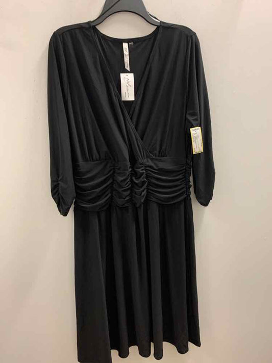 NWT NY COLLECTION PLUS SIZES Size 1X Black LONG SLEEVES Dress