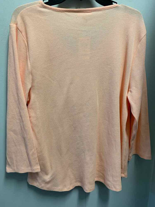 NWT STYLE & CO PLUS SIZES Size 2X Peach LONG SLEEVES TOP
