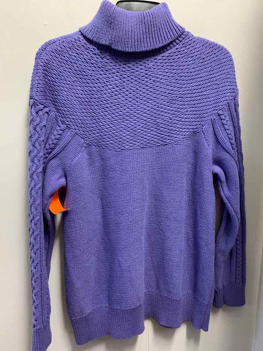 NWT ALFANI Tops Size L Purple Argyle TURTLENECK Sweater