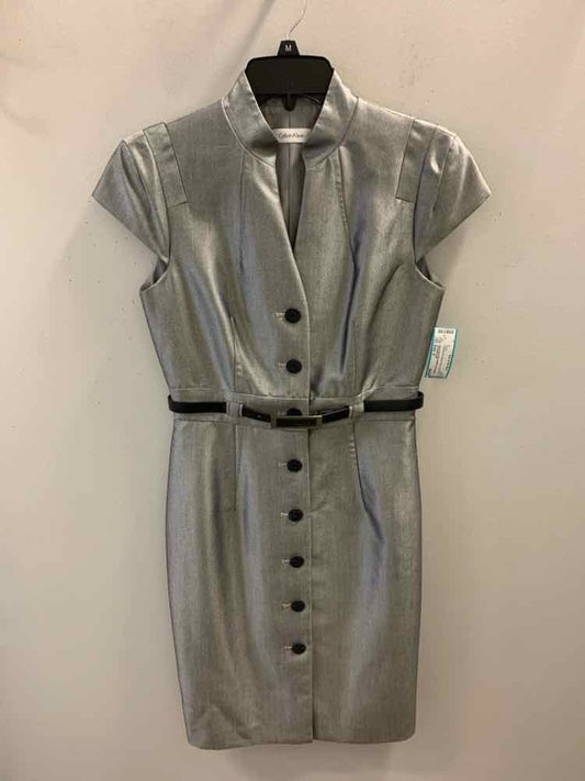 CALVIN KLEIN Dresses and Skirts Size 4 Gray CAP SLEEVE Dress
