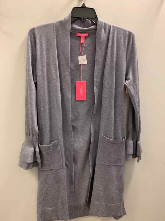 NWT ISAAC MIZRAH Tops Size SP Gray LONG SLEEVES Cardigan