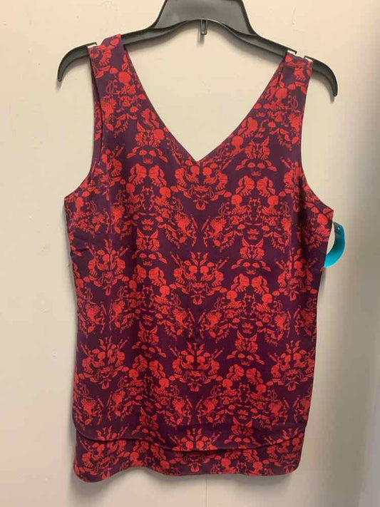 PRE-OWNED CABI Tops Size M PUR/RED SLEEVELESS TOP